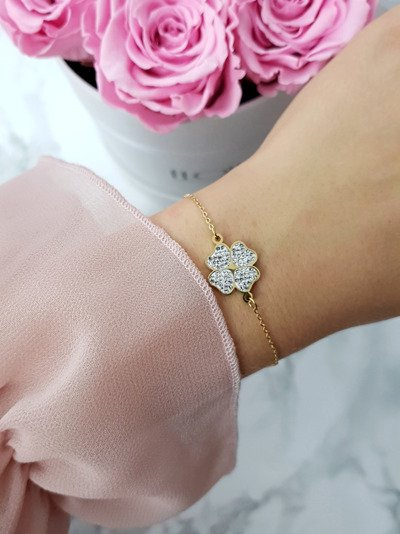 Dámsky náramok na reťazci zlatého lastúry Selene