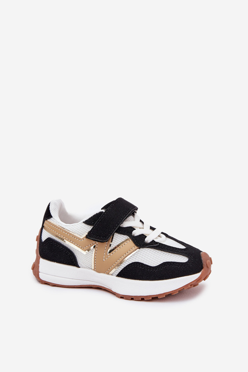 Dětské tenisky na suchý zip bílou-černé Tezzu