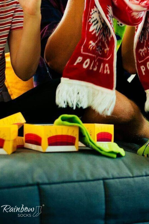 Dúhové ponožky ponožky pre futbalový fanúšik 1 pár