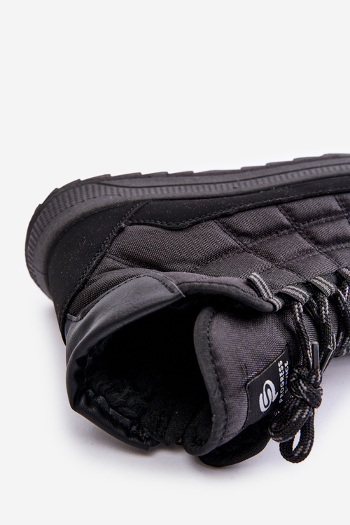 Zateplené Pánské Zimní Boty Šněrovací Progress PROGJ-24-153 Černé