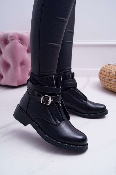 Dámské Kotníkové Boty Černé Denovio