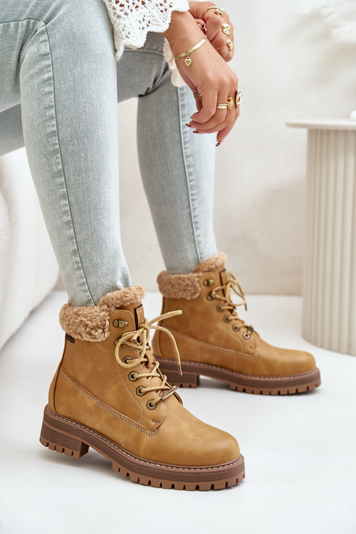 Zateplené dámské boty Big Star OO274A285 Camel