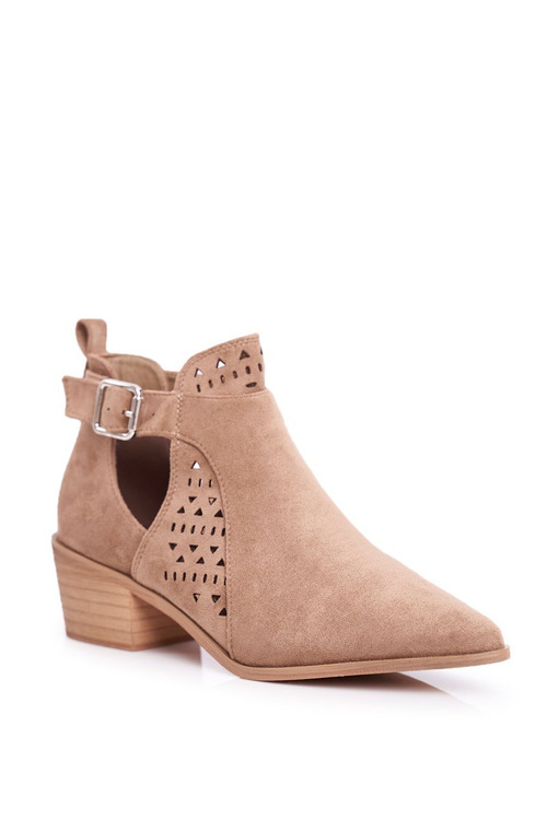 Semišové vysoké podpätky so svorkovým béžovým essenom