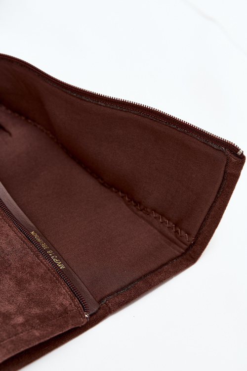 Semišové Kozačky Na Plochém Podpatku Hnědé Eelin