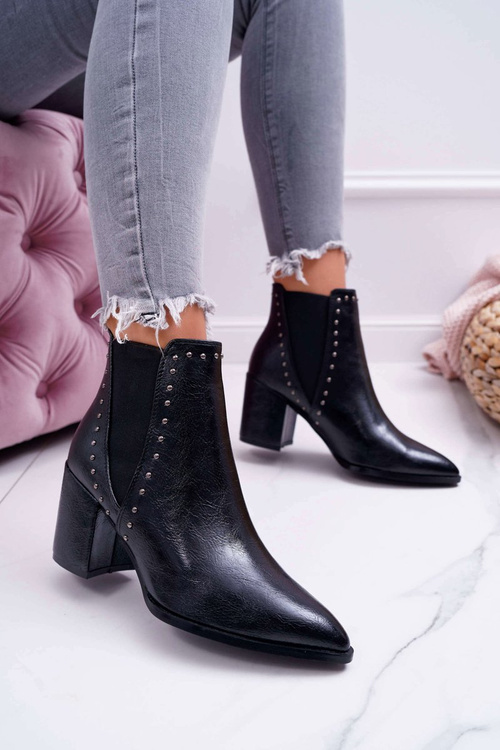 Vysoké podpätky žien Black Trini s gumou