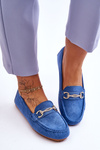 Klasické semišové mokasíny se zdobením Modre Amera
