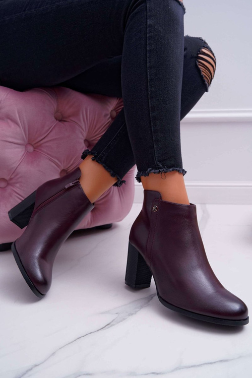 Dámske vysoké podpätky Sergio Leone Burgundsko BT518