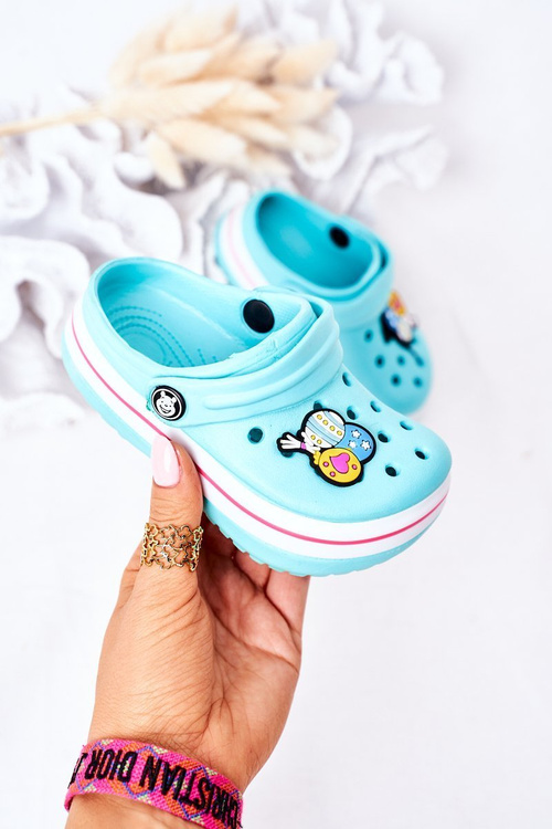 Dětské Pěnové Nazouváky Crocs Zelené-Růžové Lazy Day