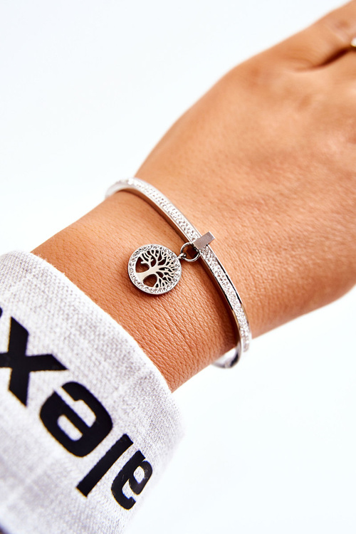 Náramek S Kubickým Zirkonem Strom života Stříbrný Alive