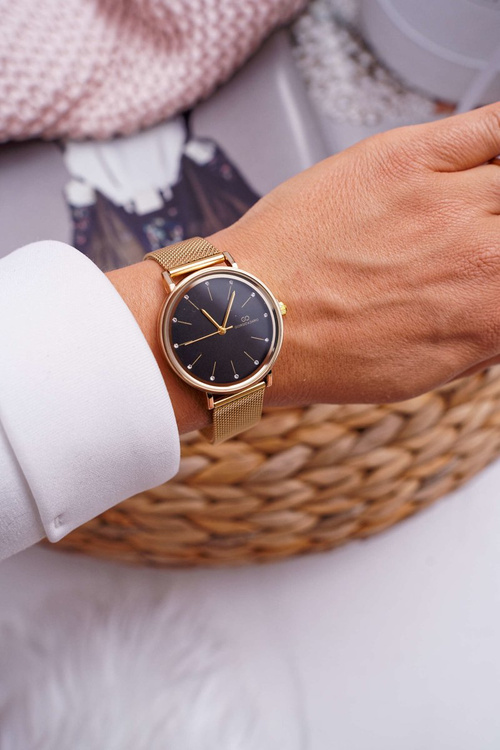 Dámske hodinky Giorgio a Dario Mesh Golden Black Oreno Shield