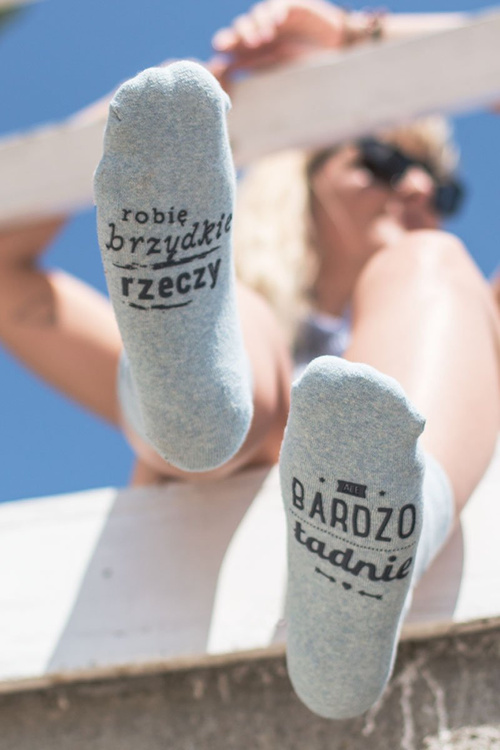 Dámske ponožky Soxo „Robím škaredé veci, ale veľmi pekné“