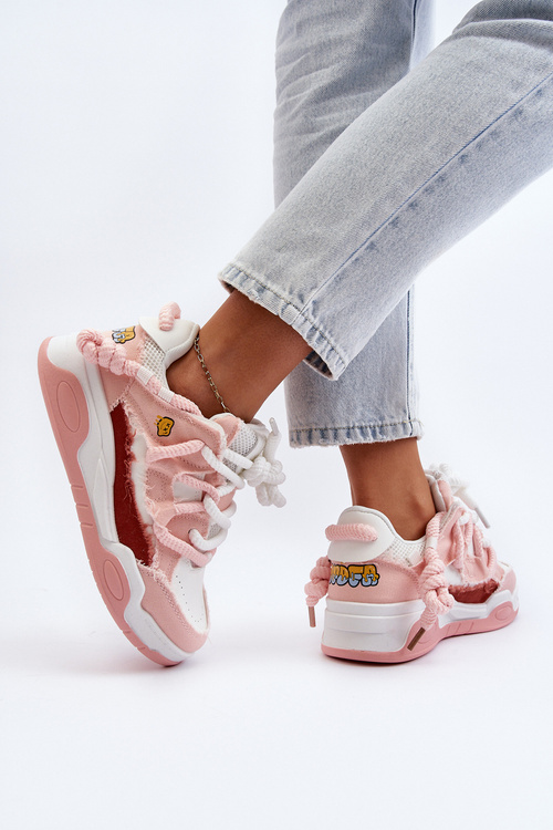 Dámské tenisky s hrubým šněrováním růžové od Miatora