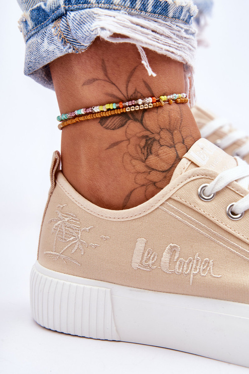 Pohodlné tenisky na platformě Lee Cooper LCW-23-31-1808L Béžove