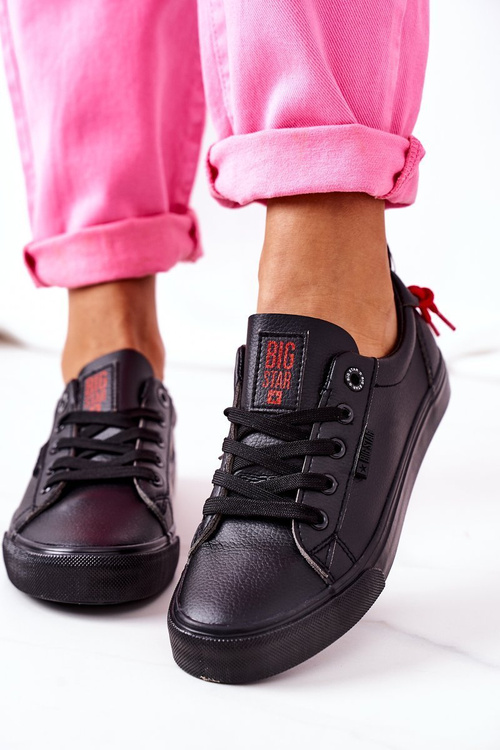 Dámske kožené tenisky Big Star GG274161 čierna