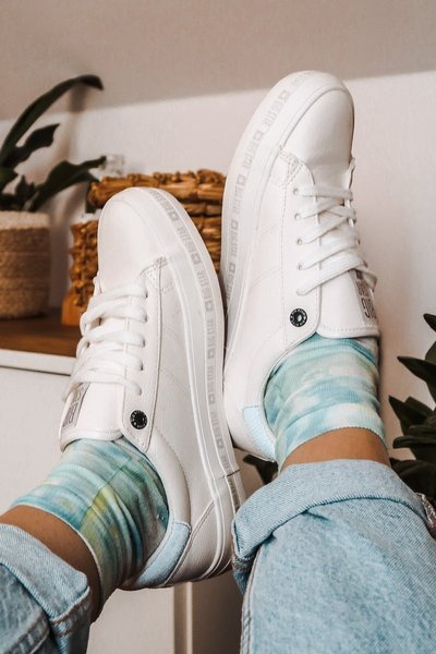 Dámske kožené tenisky prihlásené do jedinej veľkej hviezdy GG274194 biela