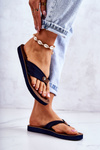 Dámsky materiál flip -flops veľká hviezda jj274a346 Navy Blue
