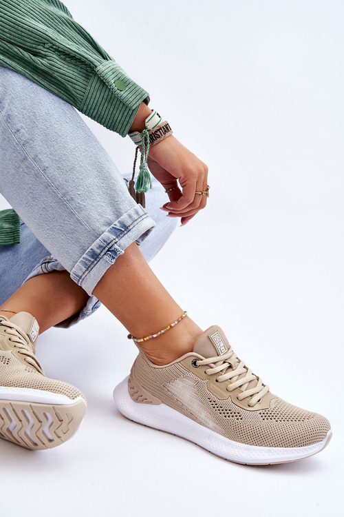 Dámska ľahká športová topánka Pamäťový penový systém Big Star LL274294 BEIGE