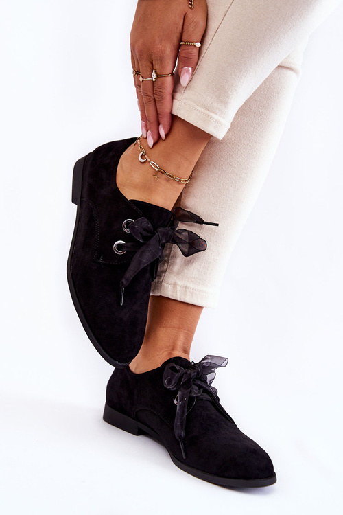Dámské semišové vázané boty La.Fi 210014B-SU Černé