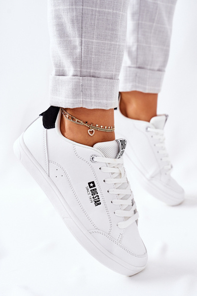 Dámské Kožené Tenisky Memory Foam BIG STAR II274319 Bílé