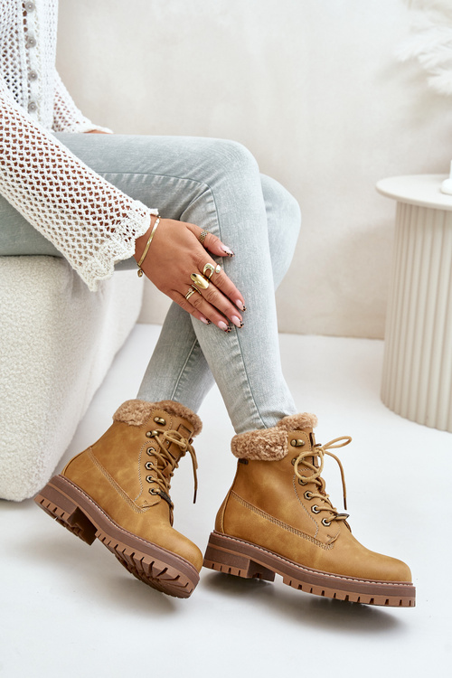 Zateplené dámské boty Big Star OO274A285 Camel