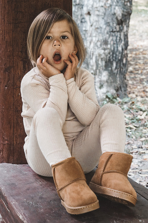 Izolované topánky pre deti snehové topánky khaki gooby