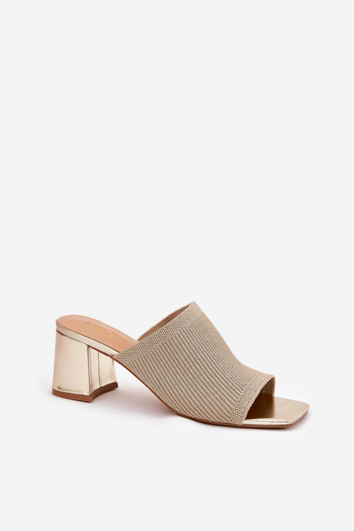 Dámske Sandále Na Bloku Zlaté Wenilan