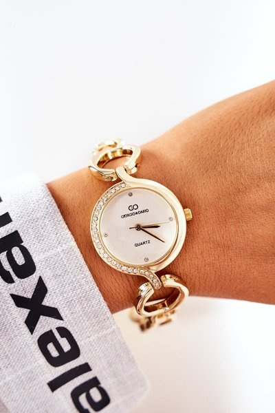 Hodinky na náramku s zirkónmi Giorgio a Dario Zloty