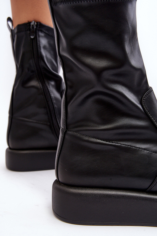 Dámske topánky na platforme Eco -Geather Black Alvedi