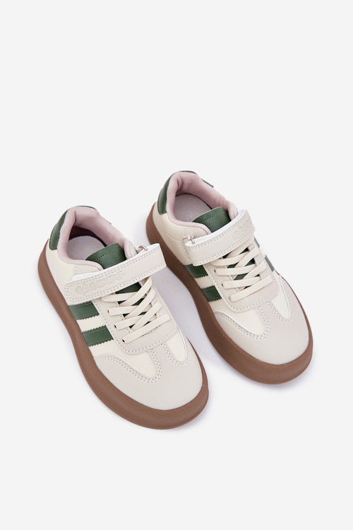 Detské Tenisky Na Platforme Béžovo-Zelené Sopiaella
