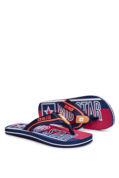 Pánske flip -flops Big Star FF174471 Navy Blue