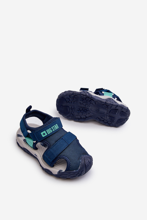 Detské sandále na suchý zips Big Star NN374232 tmavomodré