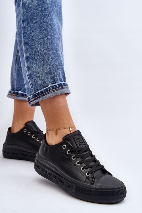 Nízké Dámské Tenisky s Ovčím Rounem Černé Big Star MM274031