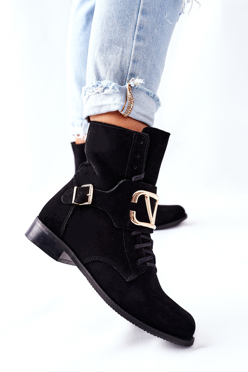 Dámské Kotníkové Boty Semisove Černé Nicole 2676