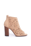 Ženské topánky na semišovom stĺpe Openwork Beige Papillon