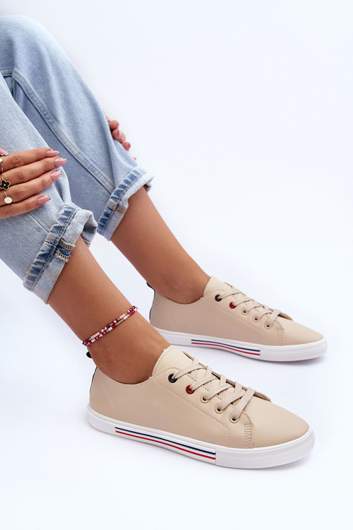 Kožené sportovní boty Dámské Bežové Mossaia