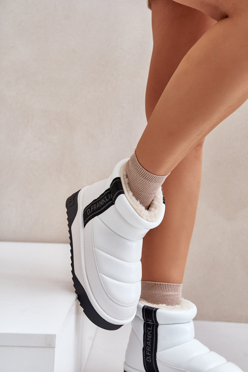 Nízke Snehové Topánky Na Hrubej Podošve D.Franklin Biele DFSH371011