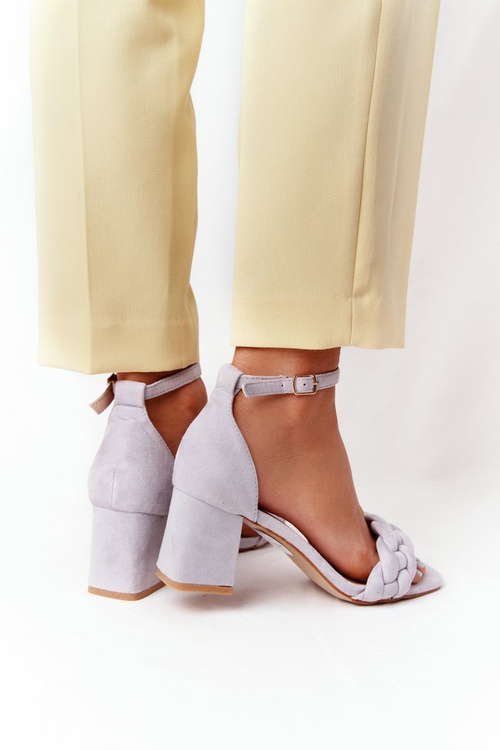 Semišové Sandály Na Vysokém Podpatku Šedé Long Island