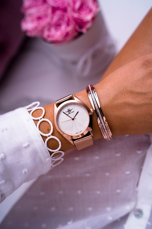 Dámske hodinky Michael John Pink Gold Armedana