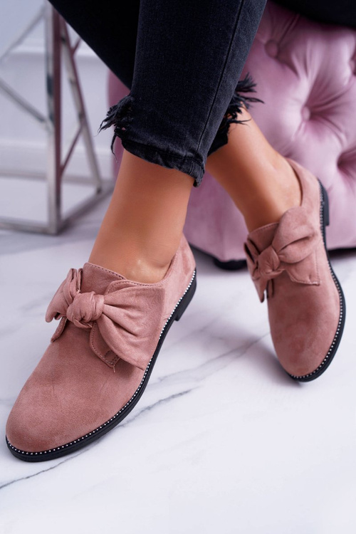 Dámske topánky vložené ružovým lukom