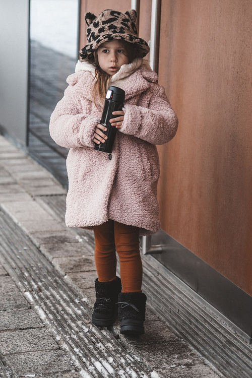Teplé topánky Snehové topánky zviazané čierne Asija
