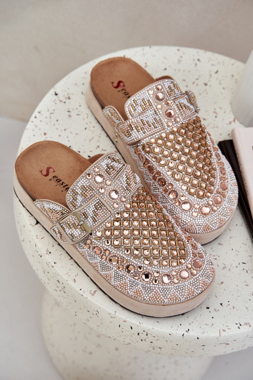 Ozdobené Šľapky Na Platforme Béžové Terfitra