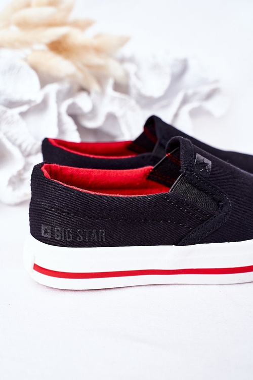 Dětské Nazouvací Tenisky Slip-On Big Star HH374013 Černé
