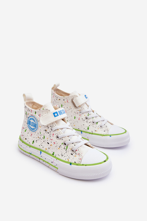 Biele tenisky s veľkou hviezdou pre deti LL374049