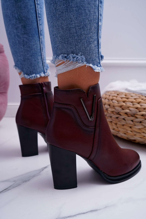 Dámske vysoké podpätky Sergio Leone Burgundsko BT537