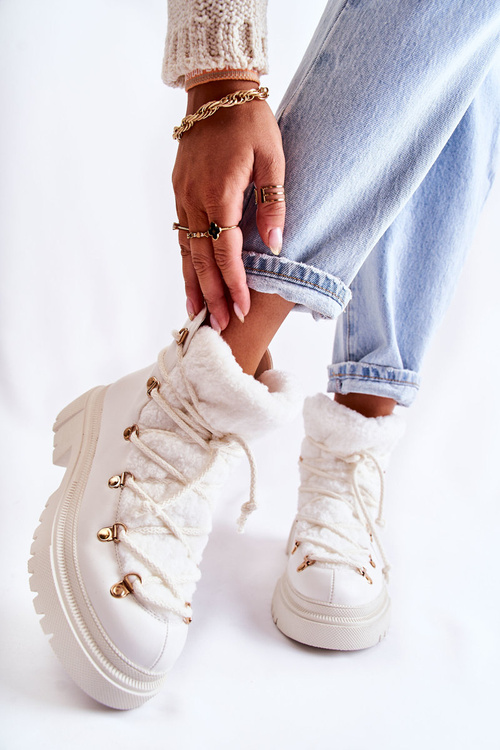 Biele kožené topánky Arisa