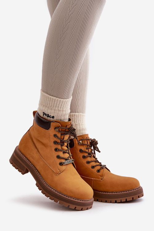 Dámské Zateplené Kotníkové Boty Big Star OO274A288 Camel