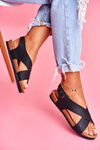 Dámska veľká hviezda Sandals Black FF274621