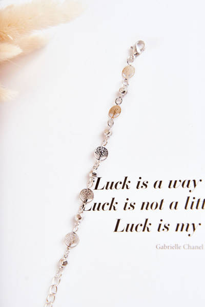 Dámský náramek se stromem kubické zirkonie stříbrný