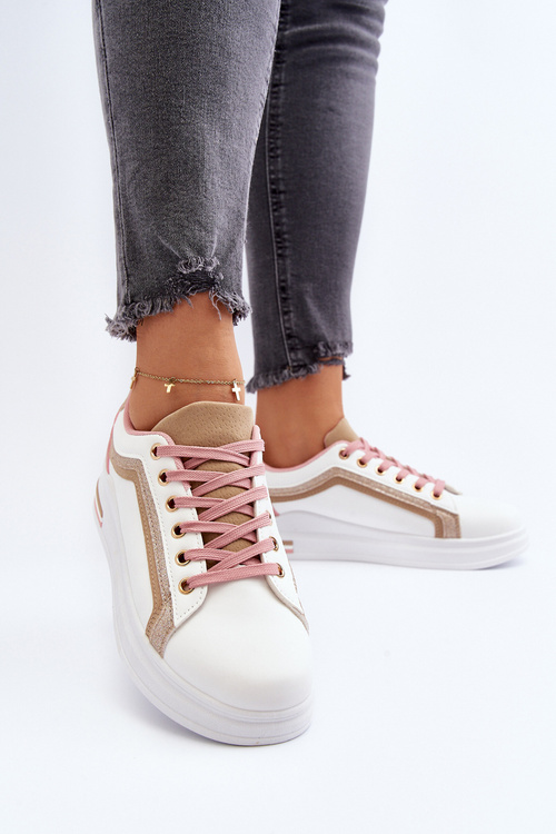 Dámské tenisky s brokátovým béžovým Elnami