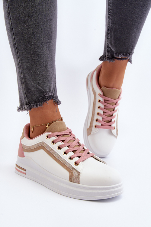 Dámské tenisky s brokátovým béžovým Elnami